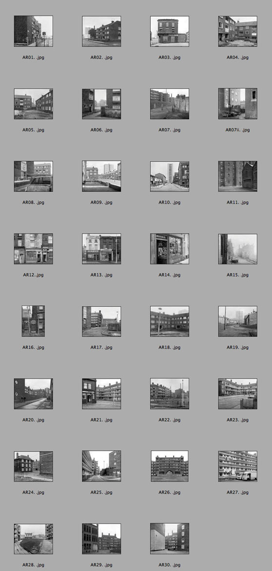 archiotecture contact sheet
